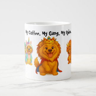 マイコーヒマイ集団マイルールマグおもしろい犬 ジャンボコーヒーマグカップ