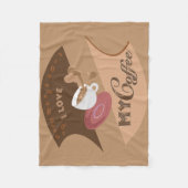 マイコーヒーレトロジャバモカ フリースブランケット (正面)