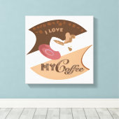 マイコーヒーレトロジャワ キャンバスプリント (インサイチュ (ウッドフロア))