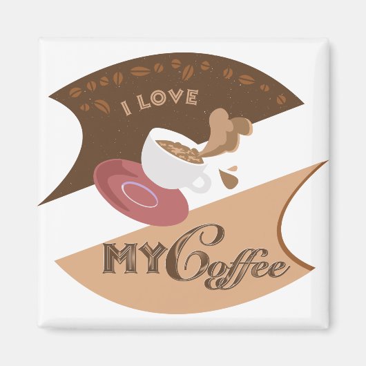 マイコーヒーレトロジャワ マグネット (正面)