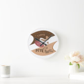 マイコーヒーレトロジャワ ラウンド壁時計 (ホーム)