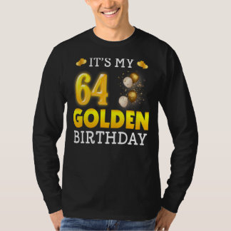 マイゴールデン誕生日64th誕生日ウォム男性へ tシャツ