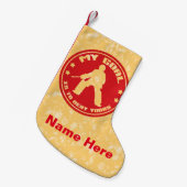 マイゴールフィールドホッケーゴアリークリスマスストッキング スモールクリスマスストッキング (正面 (吊り時))