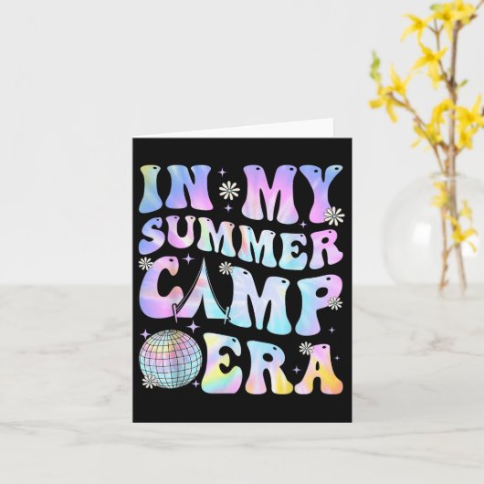 マイサマーキャンプエラキャンプ絞り染め最終日 カード (黄色い花)