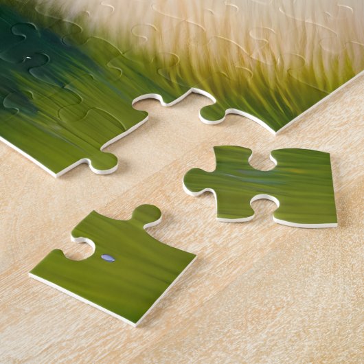 マイサモイパーソナライズされたドギフトアイディアかわいいサモイ ジグソーパズル (側面)