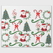 マイサンタおもしろい ラッピングペーパー (フラット)