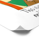 マイサーカスマイモンキーズカラフル漫画イラストレーション ポスター (角)