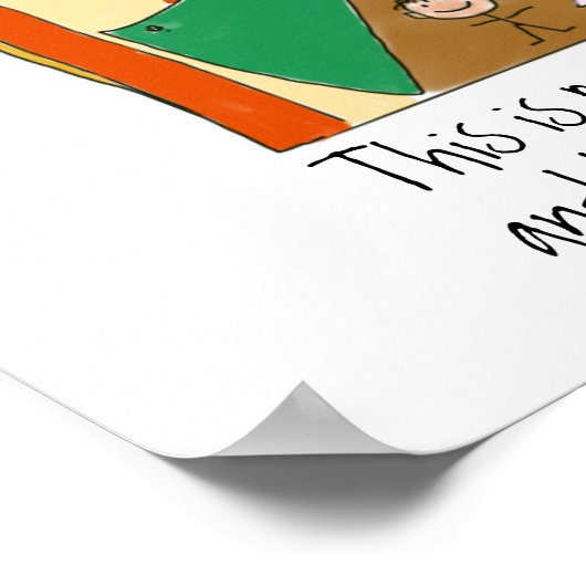 マイサーカスマイモンキーズカラフル漫画イラストレーション ポスター (角)