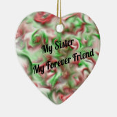 マイシスターマイフォーエバーフレンドフェスティバルホリデーカラーズ セラミックオーナメント (右)