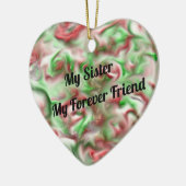 マイシスターマイフォーエバーフレンドフェスティバルホリデーカラーズ セラミックオーナメント (左)