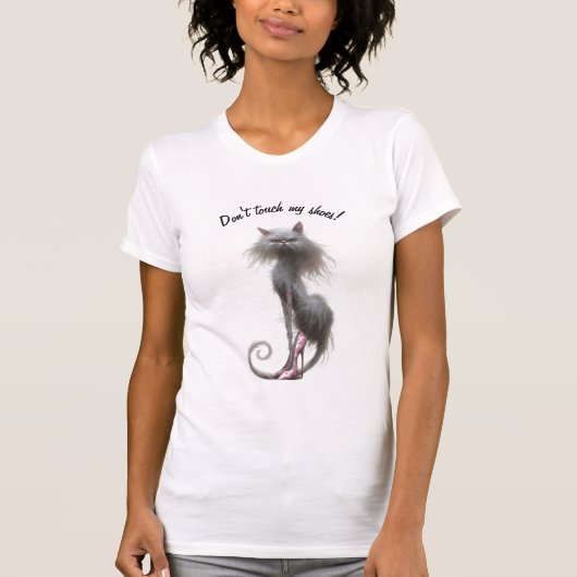 マイシューズキャットをTouchしない Tシャツ (正面)