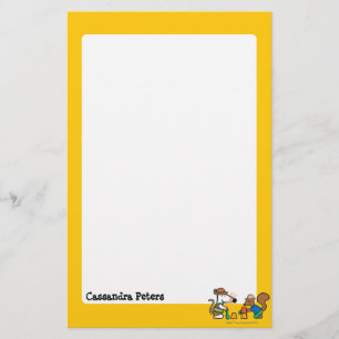 マイシーとシリルが砂の城を築く 便箋