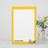 マイシーとシリルが砂の城を築く 便箋 (スタンド正面)