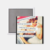 マイシークレットヴィンテージレトロおもしろいマグネット マグネット (正面/裏面)