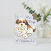 マイシーズー（犬）食べTzuレッスンプラン ポストカード (スタンド正面)