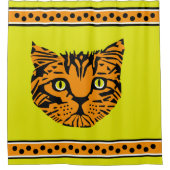 マイジャイアントタイガーベビー顔 シャワーカーテン (正面)