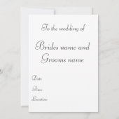 マイスイートバニーラブ復讐結婚式招待状 招待状 (裏面)