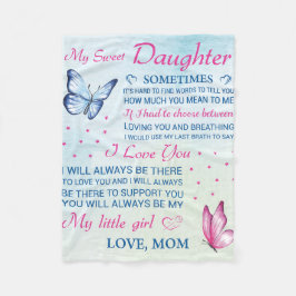 マイスウィートハートの娘パーソナライズされたの フリースブランケット