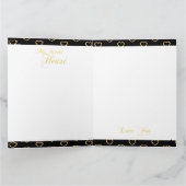 マイスウィートハートブラック金ゴールド折り畳みサンキューカード サンキューカード (内部)