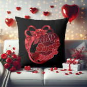 マイスウィートハートレッドシャイニーバレンタイン装飾用クッション クッション