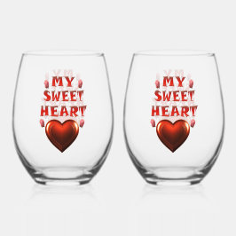 マイスウィートハート ステムなしワイングラス