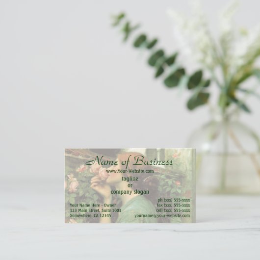 マイスウィートバラ(ソウルオブザバラ)バイウォーターハウス 名刺 (スタンド正面)