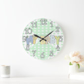 マイスウィートベビー子供部屋ウォールクロック ラージ壁時計 (ホーム)