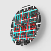 マイスクエア迷路デザイン ラウンド壁時計 (傾斜)