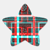 マイスクエア迷路デザイン 星シール (正面)
