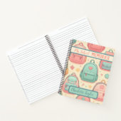 マイスクールメモリーズ名前をカスタムするバックパックスパイラル ノートブック (内部)