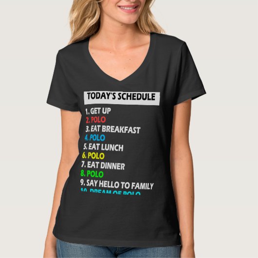 マイスケジュールパーフェクトデイポロホーススポーツ Tシャツ (正面)