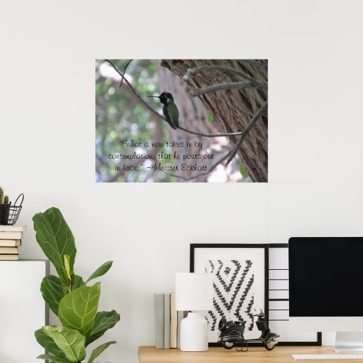 マイスターエクハルト熟考引用文ポスター ポスター (ホームオフィス)