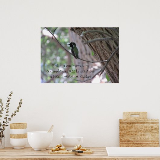 マイスターエクハルト熟考引用文ポスター ポスター (キッチン)