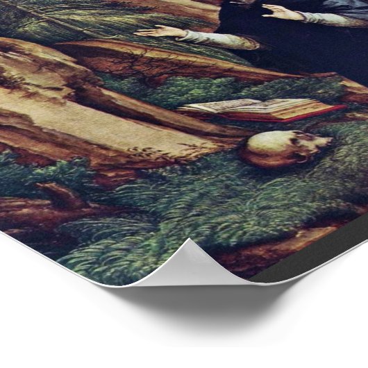 マイスター・フォン・マイスケルチによる祈りの言葉の聖ベネディクト ポスター (角)