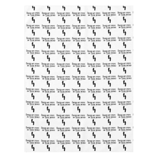 マイステップの注文パターン（の模様が）ある テーブルクロス (正面)