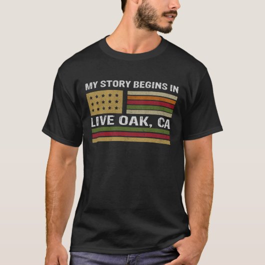 マイストーリーはLIVE OAK CAで始まる Tシャツ (正面)