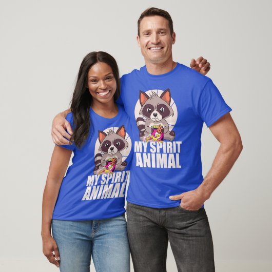 マイスピリットアニマルおもしろいラクーンミーム食べ物ズジャンク Tシャツ (ユニセックス)