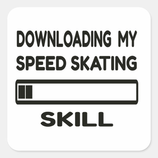 マイスピードスケートで滑るスキルのダウンロード スクエアシール (正面)