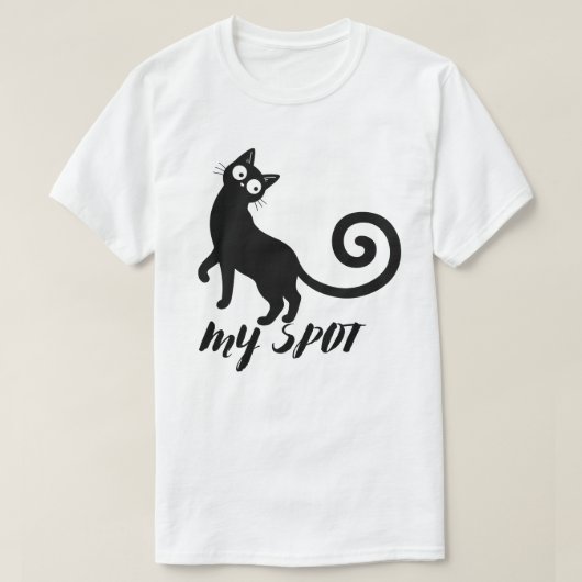 マイスポット 黒猫デザイン Tシャツ (デザイン正面)
