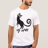 マイスポット 黒猫デザイン Tシャツ (正面)