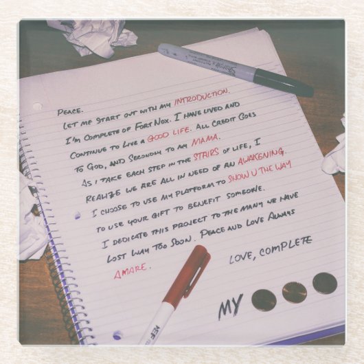 マイスリーセントコースター ガラスコースター (正面)