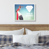 マイスーパーヒーローパパ父の日キャンバスフォトプリント キャンバスプリント (インサイチュ (寝室))