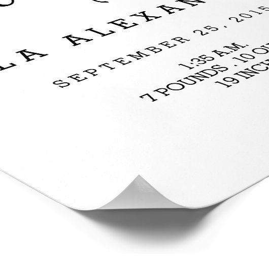 マイズラブリーベビーガール子供部屋プリント ポスター (角)