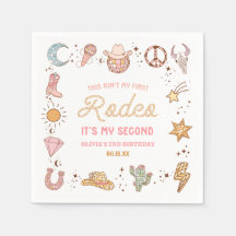 マイセカンドロデオウェスタン女性のカーボーイセカンドバースデーパーティー