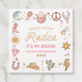 マイセカンドロデオウェスタン女性のカーボーイセカンドバースデーパーティー フェイバータグ (正面)