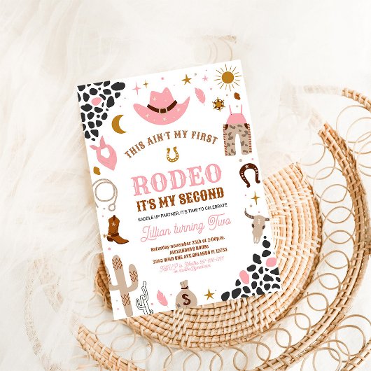 マイセカンドロデオ女性のカーボーイワイルドウエストサウスウエス 招待状