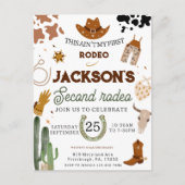 マイセカンドロデオ誕生日ワイルドウエスト ポストカード (正面)