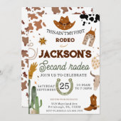 マイセカンドロデオ誕生日ワイルドウエスト 招待状 (正面/裏面)