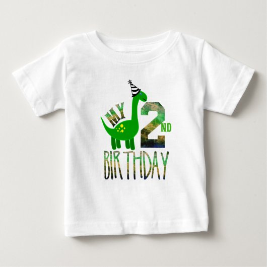 マイセカンド誕生日パーティーベビーTシャツ ベビーTシャツ (正面)