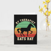 マイセラピスト食べハイおもしろい乗馬レトロ カード (黄色い花)